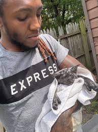 Wednesday got a bath today. You can tell how much she loved it 😂