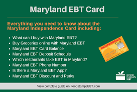 The ebt system is used in california for the delivery, redemption, and reconciliation of issued public assistance benefits, such as calfresh, calworks. Maryland Ebt Card 2021 Guide Food Stamps Ebt