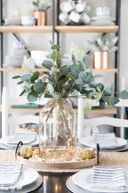 Modern vases are great both for your interiors or for your garden area. Gray And White Kitchen For Winter House By Hoff Dining Table Centerpiece Dining Room Table Centerpieces Dinning Room Table Decor