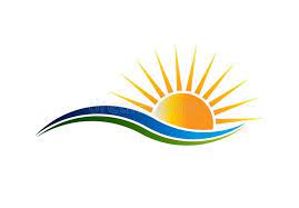 Sunshine Logo In Waves Vector Illustration Stock Vector Illustration Of Coastline Horizon 107145332 Sun Solarpanel En Sunshine Logo Sun Logo Sunset Art