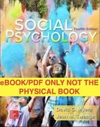 Social Psychology 12th Edition By David Myers Ebook Pdf Ebook Pdf College Textbook Psychology