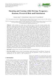 Acuerdo № 0370 de 2020 por el cual se reglamenta la atención del derecho de petición, las quejas, reclamos y reclamaciones de competencia de la cnsc y se deroga el acuerdo no. Pdf Shouting And Cursing While Driving Frequency Reasons Perceived Risk And Punishment