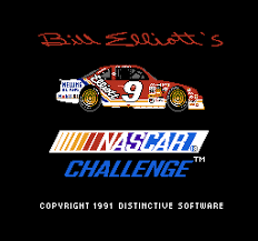 The signature of former champion bill elliott adorns one of the first few nascar racing games. Bill Elliott S Nascar Challenge Nes The Cutting Room Floor