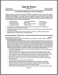 accounting manager resume sample the