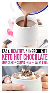 Low Carb Hot Chocolate With Almond Milk And Unsweetened Cocoa Powder 100 Keto Sugar Free Hot Chocolate Hot Chocolate Recipe Cocoa Low Sugar Hot Chocolate