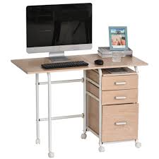 You can adjust one of them to suit your storage needs. Homcom Foldable Computer Desk Executive Study Desk Table Student Table With 3 Drawers Wheels Spacious Workstation Home Office Walmart Canada