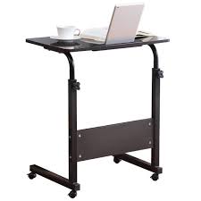 Aiz mobile standing desk, adjustable computer desk rolling laptop cart on wheels home office computer workstation, portable laptop stand for small spaces tall table for standing or sitting, black. The 11 Best Laptop Tables For Maximum Comfort And Convenience