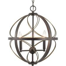 Progress Lighting P500068 134 Silver Ridge Brandywine 3 Light 16 Wide Taper Candle Pendant Progress Lighting Pendant Lighting Antique Bronze