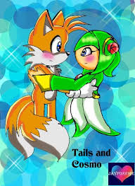 This folder is dedicated to the sonic x and tailsxcosmo fans. Tails And Cosmo Blushing By Jayfoxfire On Deviantart Cosmos Tailed Anime Characters