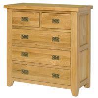 Canterbury Oak 2 3 Chest Solid Oak With Oak Veneer 95 W X 44 D X 99 H Cm Ready Assembled The Clean And Simple Look Oak Bedroom Furniture Furniture 3 Drawer Chest