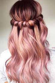 Peach Violet Pink Tones Hair Color Rose Gold Hair Styles Gold Hair Colors