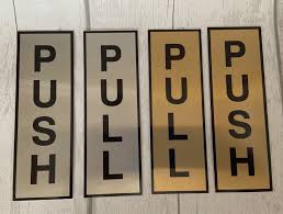 Check spelling or type a new query. Metal Push Pull Door Signs