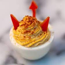 How To Make Halloween Deviled Eggs She Keeps A Lovely Home Deviledeggs Appetizers Halloween Deviled Eggs Halloween Party Appetizers Halloween Appetizers