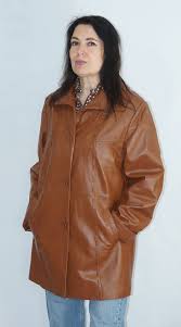 Vintage Brown Tan Leather Jacket Women Soft Leather Trench Coat Label Size Eur 44 Gb 16 Lavky Com