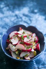 Radish Salad With Mint And Pistachios Recipe Simplyrecipes Com Recipe Pistachio Recipes Radish Salad Recipes