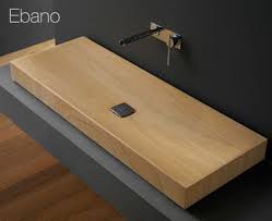 Different ways to integrate wood in your bathroom. Ebano Wooden Bathroom Sink Modern Home Decor