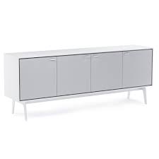 53w x 17d x 31.5h. Flo Modern Media Console In Satin White By Bdi Eurway