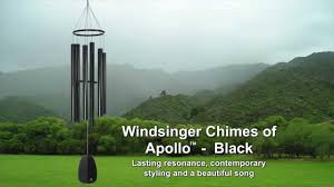 Wind chime beach stone brass chimes windchimes. Windsinger Chimes Of Apollo Black By Woodstock Chimes Youtube