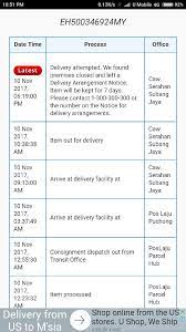Where as standard royal mail do. Pos Laju Self Collect