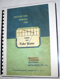 details about manuals tube charts eico 625 tester instuction construction 1978 supplements