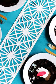 Diy Midcentury Modern Table Runner Modern Table Runners Mid Century Modern Table Table Runner Diy