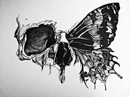 Skull Butterfly Beautifully Incorporated Art Design Drawing Skull Butterfly Tattoo Butterfly Tattoo Designs Skull Tattoo Design