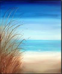Ocean Beach Painting Beach Painting Easy Canvas Painting Simple Acrylic Paintings