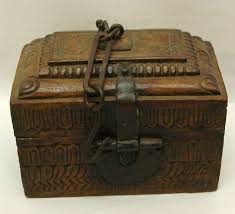 18th 19th Century Anglo Indian Lock Box Boxes Small Wooden Items South Perth Antiques Collectables Antique Collection Lockbox Wooden Lock