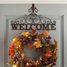This generally includes base metals, rust, rusty metallic surfaces and so on. Hayley Rustic Metal Welcome Wreath Holder Mocome