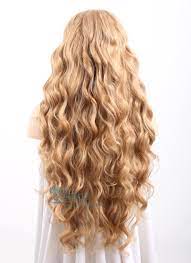 Wavy Golden Blonde Lace Front Synthetic Wig Lf244 Burgundy Hair Curly Hair Styles Long Hair Styles