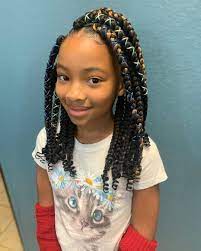 A braided ponytail, black braid hairstyles, glam hairstyle, etc. Cutest Hairstyles For Little Black Girls Little Girls Hairstyles African American Girls Hairstyles B Kids Hairstyles Kid Braid Styles Twist Braid Hairstyles