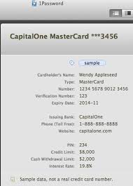 In order for a credit card number to be valid, it has to be validated by the mod 10 algorithm. Check Out My Debit Card Or Why People Make Bad Security Choices 1password