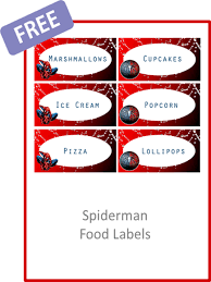 Birthday Boy Free Birthday Nutrition Facts Label Template Spiderman Party Set Spiderman Birthday Party Food Spiderman Party Spiderman Birthday Party