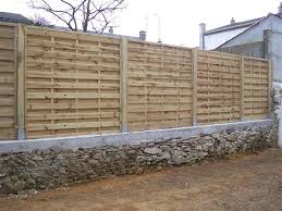 Cloture Panneaux Bois Sur Muret Jpg Image Jpeg 565 424 Pixels Cloture Jardin Bois Panneau Bois Cloture Bois