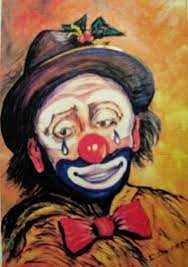 tableau peinture clowns cirque pleurs chapeau personnages a l huile clown makeupart makeup art paintings horror creepy coloriage animaux d hiver