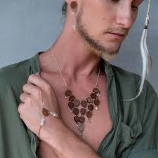 Wood crystal necklace discount