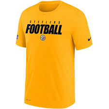 Collection by epolos embroidered shirts. Pittsburgh Steelers Men S Nike Short Sleeve Dri Fit Cotton Football All Gold T Shirt
