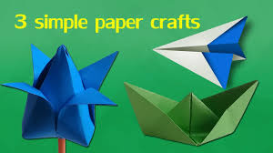 Preschooler development information and tips for parents. 3 Simple Paper Crafts For Kids Easy Paper Craft For Kids Step By Step Tutorial Youtube