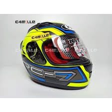 Spesifikasi helm kyt rc seven. Helm Kyt Rc7 Motif 14 Yellow Fluo Blue Full Face Shopee Indonesia