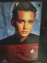 Star Trek Next Generation Wesley Crusher, Will Wheaton signed Plaque #49!