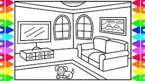 I think i'm going to make it a habit to upload at least two lessons a day on some really cool animals to add to the. How To Draw A Living Room For Kids Living Room Drawing For Kids Living Room Coloring Pages Youtube