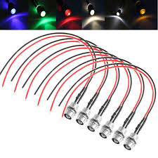 1pc White Red Blue Led Indicator Light Lamp Pilot Dash Directional Car Motorcycle Boat 12v Led Lights 12v Led Lights Indicator Lights 12v Led