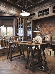 Vintage Office Design In Private Residence Adorable Home Rustic Home Offices Vintage Home Offices Cozy Home Office