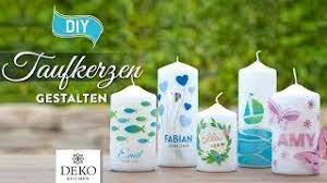 Taufkerzen | online selbst gestalten premium materialien für deine kerzen schneller versand jetzt direkt bestellen. Diy Hubsche Taufkerzen Selbermachen How To Deko Kitchen Youtube
