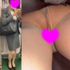 パンストが裂けたむっちりOLの純白Tバックを盗撮！