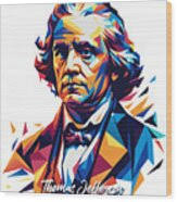 Thomas Jefferson Portrait Pop Art by Vector Artnesia
