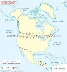 América del norte es un gran subcontinente de américa, con su territorios, población, política y otros datos característicos que lo hacen único y 1 mapa político de américa del norte (con nombres). Mapa En Blanco De America Del Norte Contorno De Norte America