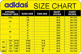 Adidas Size Chart Adidas Football Football Kits Adidas