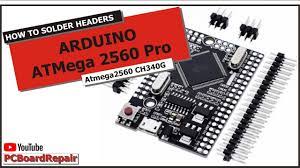 How to Solder Headers onto ARDUINO Mega 2560 Pro ATMega2560 CH340G PCB -  YouTube