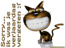 Jakosawi E Cards Verjaardag Vergeten Poes